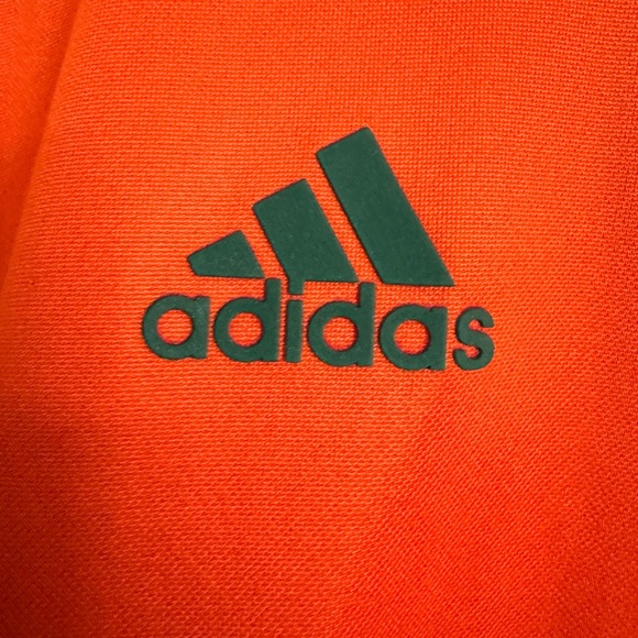 Adidas Men’s Miami Hurricanes Long Sleeve Quarter Zip Pullover Size L - Picture 3 of 8